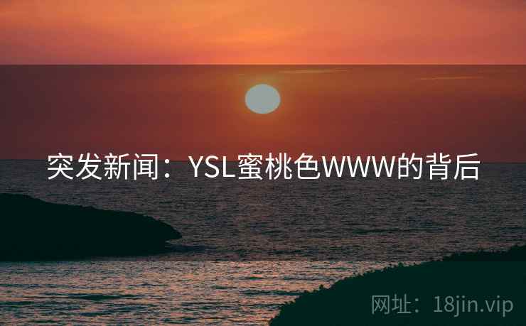 突发新闻：YSL蜜桃色WWW的背后